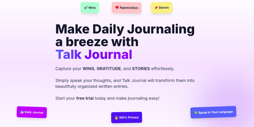 image of Talk Journal